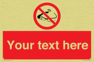 Custom prohibition Use of smart glasses prohibited